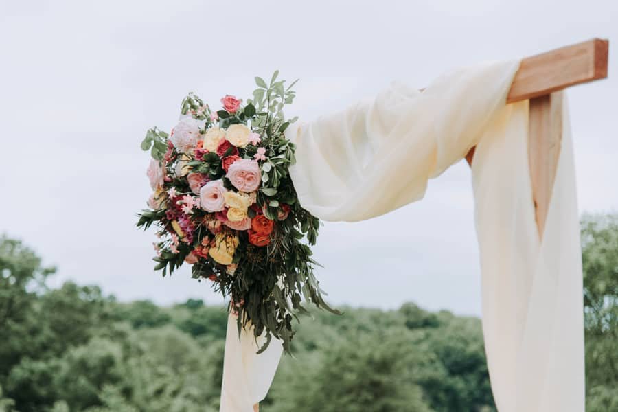 Flowers as integral part of wedding decoration